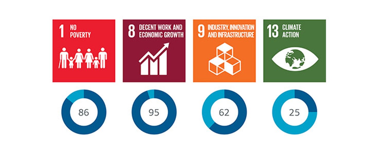 *Percentage of DEG customers actively contributing to the SDGs 