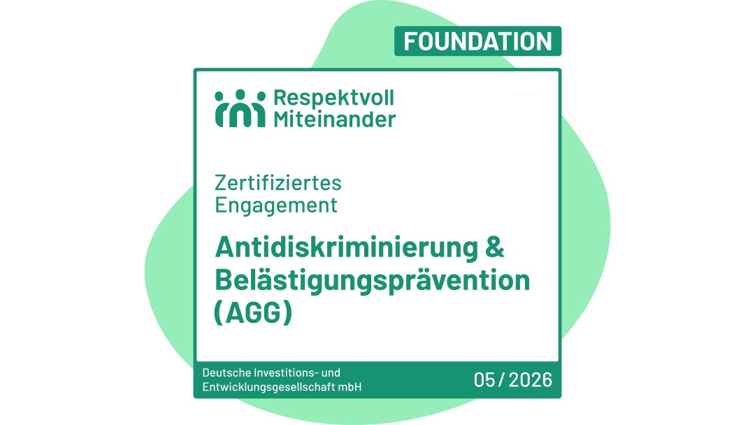 Logo des Zertifizierungsprogramms „Respektvoll Miteinander Foundation“