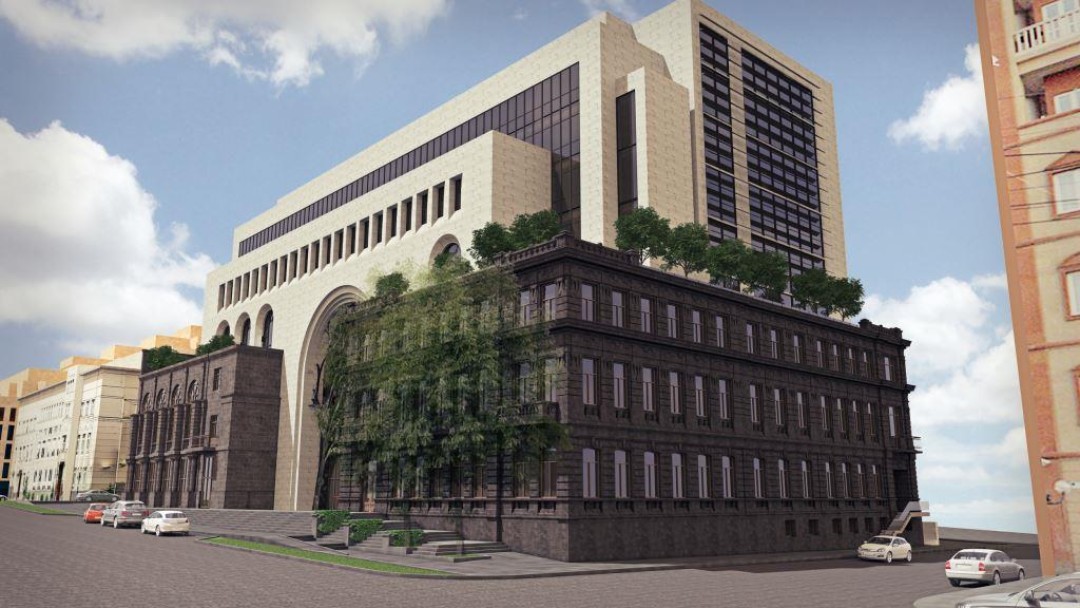 Architekturentwurf eines Bürogebäudes
