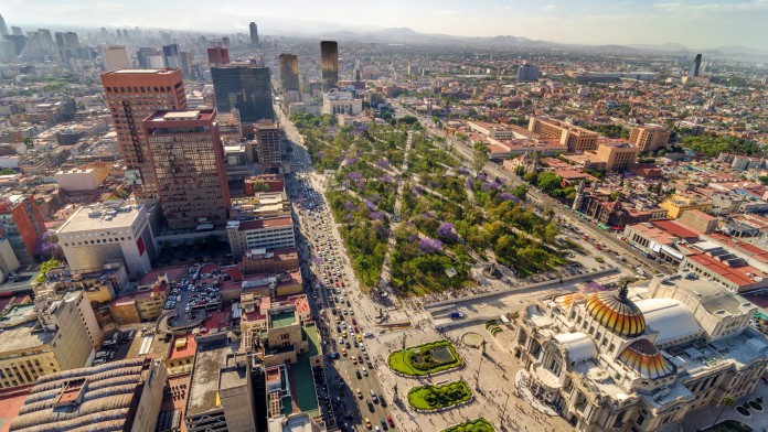 Panoramablick auf Mexiko City
