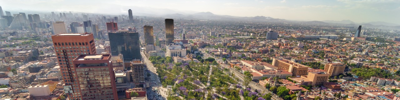 Panoramablick auf Mexiko City