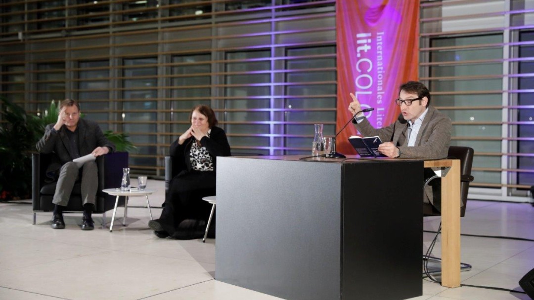Naira, Gelaschwili, Boris Aljinovic und Günter Kaindlstorfer bei der LitCologne